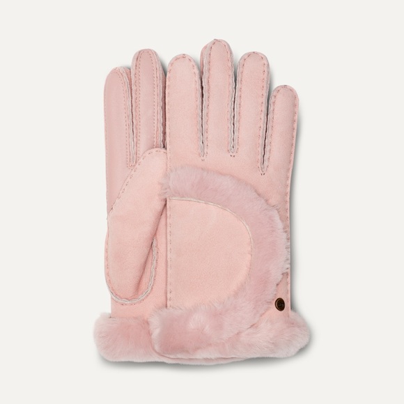 UGG, Sheepskin Exposed Seam Glove, Pink - Picture 1 of 11